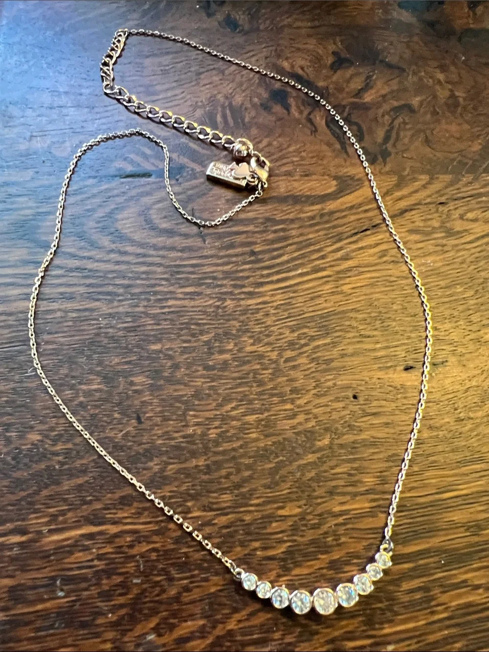 Kate Spade New York Rose Gold Full Circle Curved Bezel Bar Necklace - Picture 2 of 6